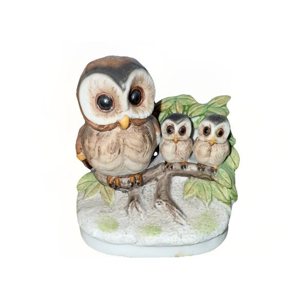 Other - Vintage Ardco Porcelain Owl Family figurine Fine Quality Dallas Collection 4x4